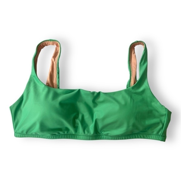 Banana Republic Kelly Green Sweatheart Bikini Top size large NWT - Picture 1 of 5